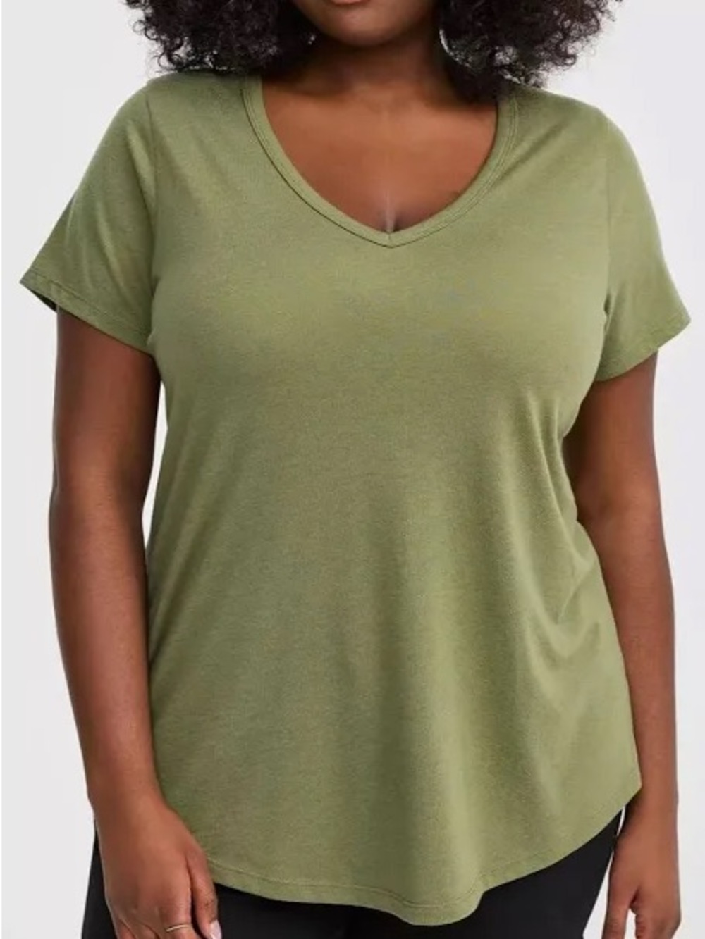 Torrid sage Classic fit vneck tee 2x